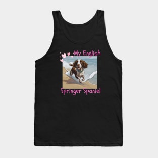 English Springer Spaniel on the beach Tank Top